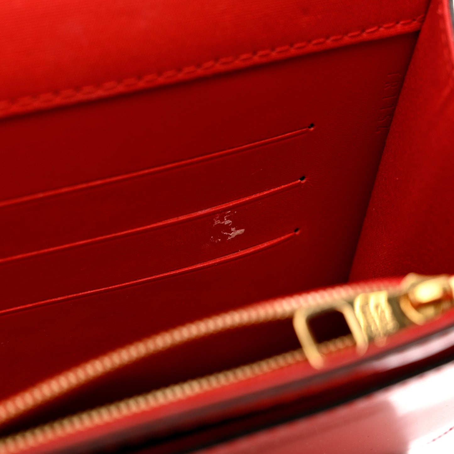Patent Louise Clutch Cherry