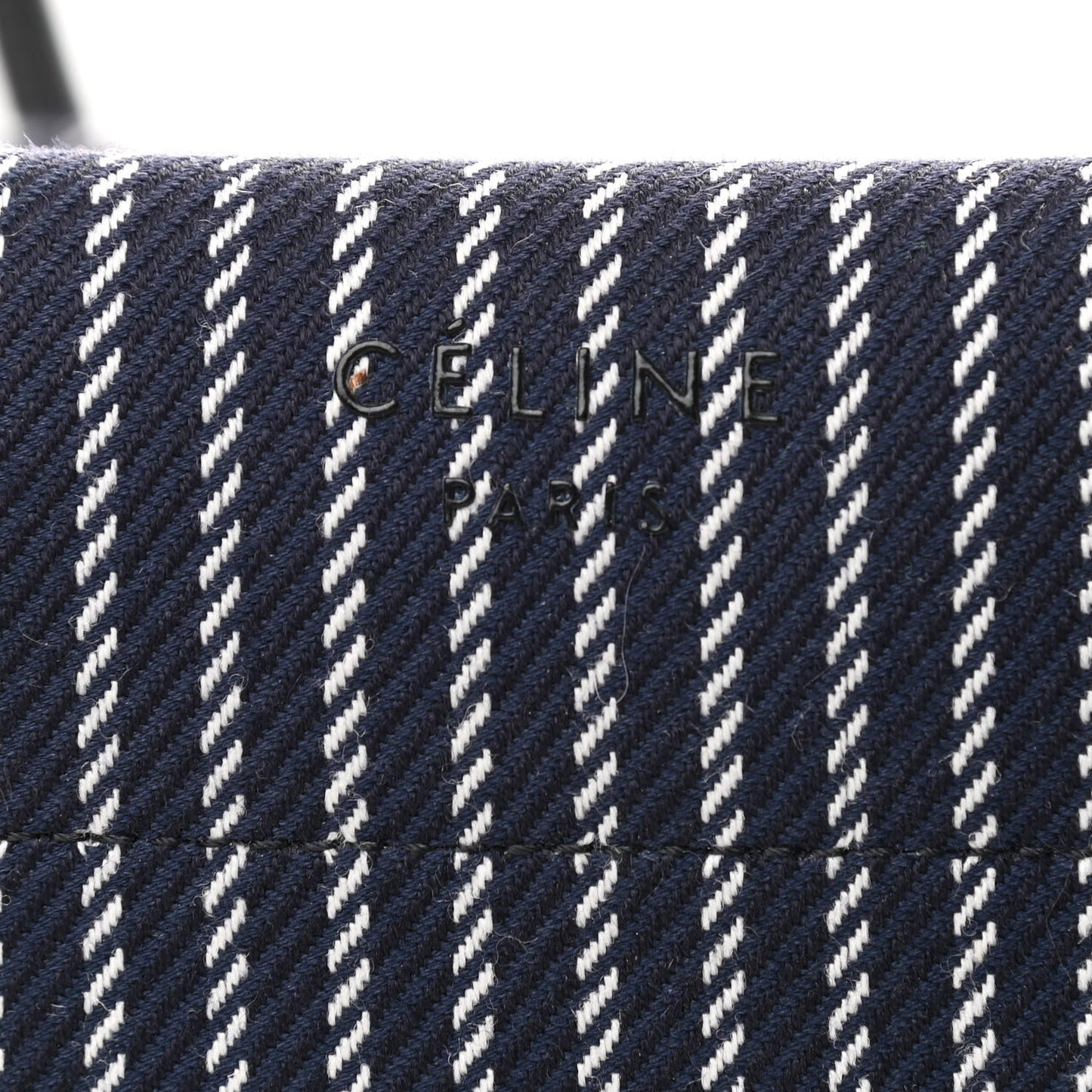 Cotton Canvas Striped Medium Phantom Luggage Navy White