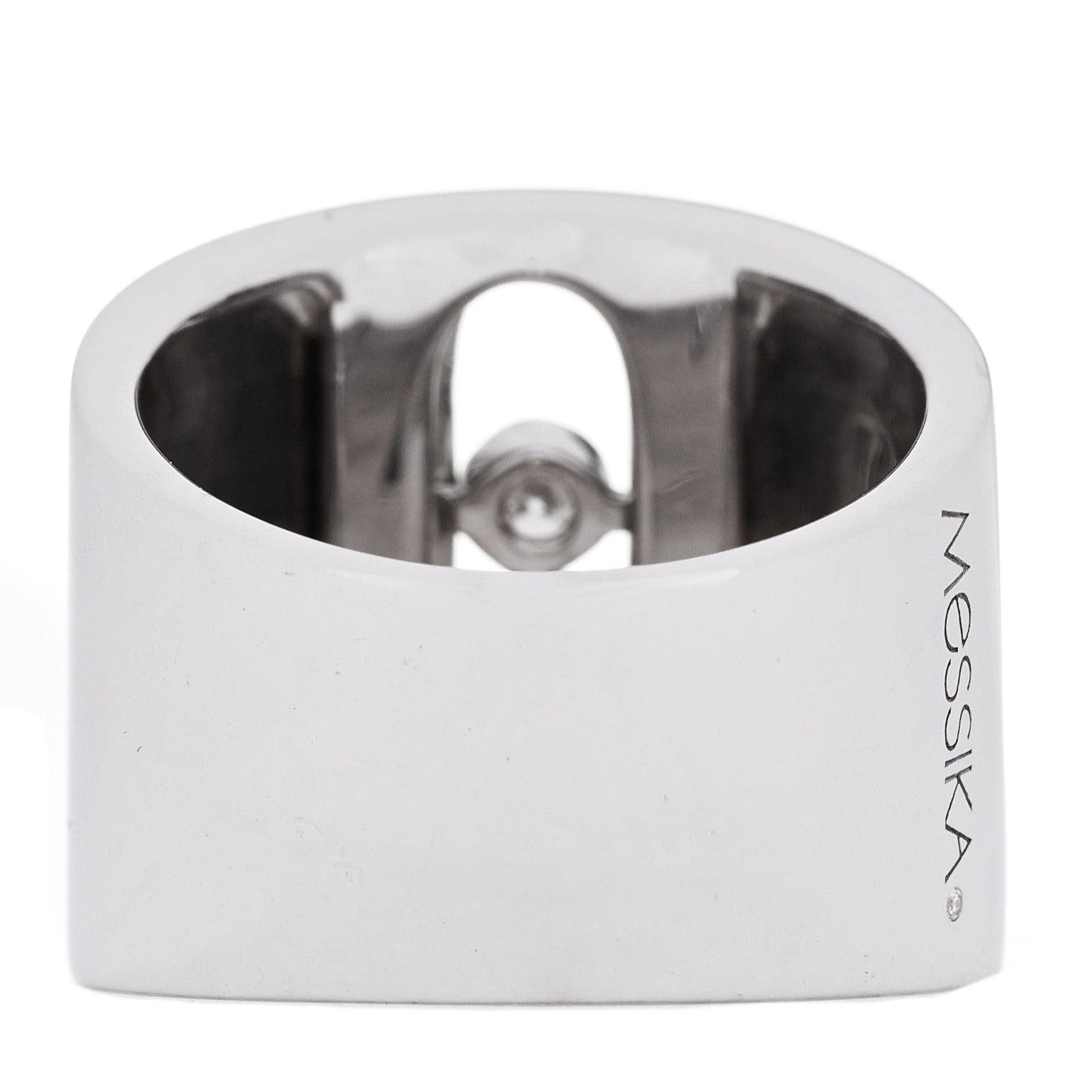 Messika 18K White Gold Diamond Move Noa Wide Band Ring 53 6.5 3 of 5