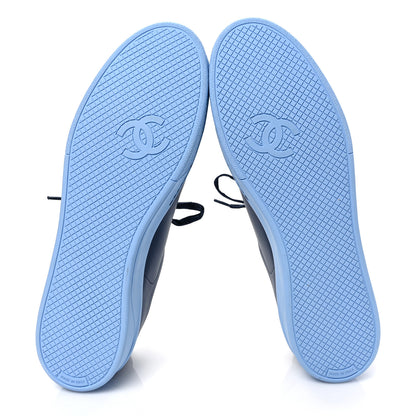 Chanel Calfskin Mens Sneakers 46 Navy 6 of 9