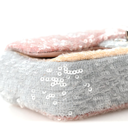 Chanel Sequin Mini Waterfall Flap Pink Blue Yellow 9 of 10