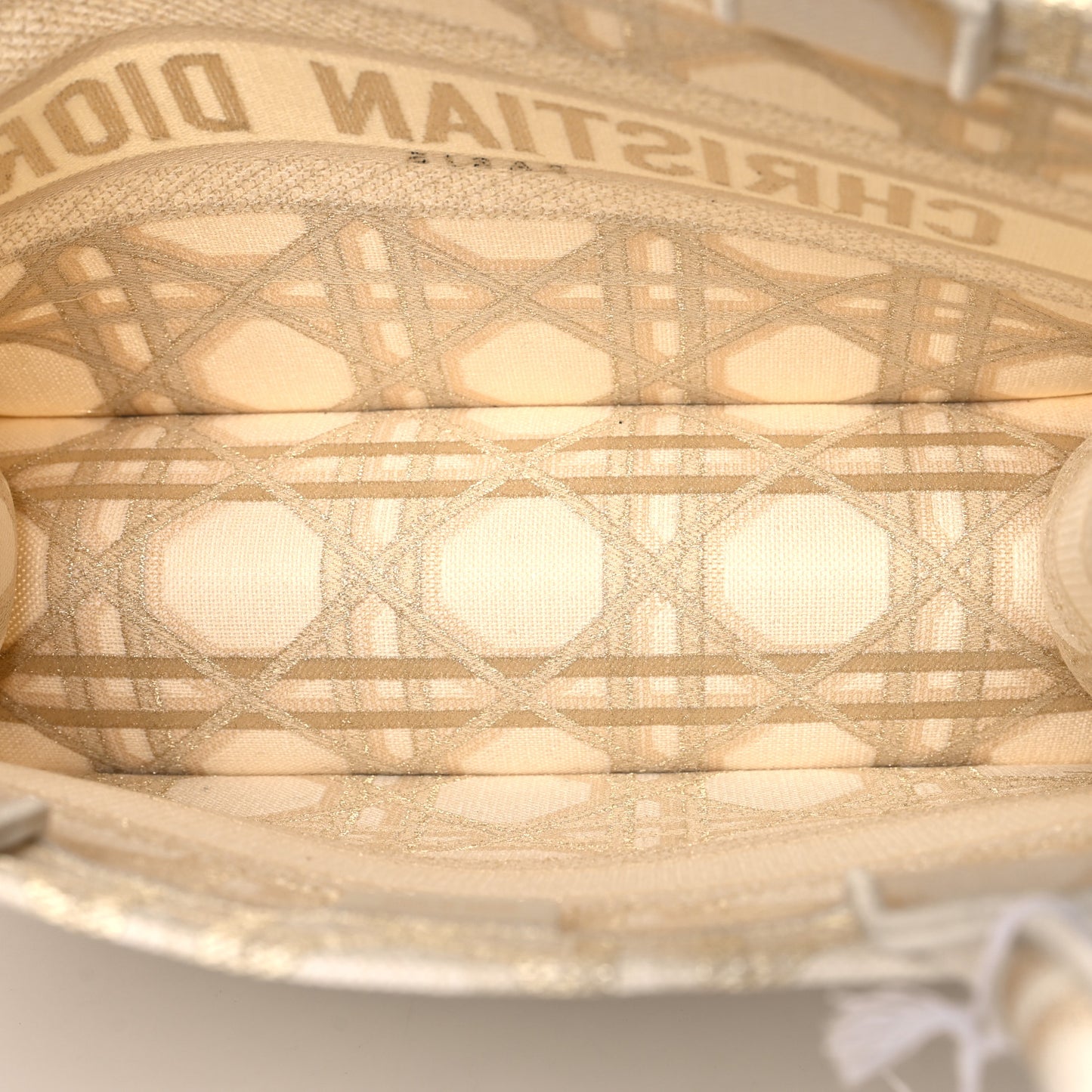 Canvas Embroidered Medium Book Tote Gold Multicolor