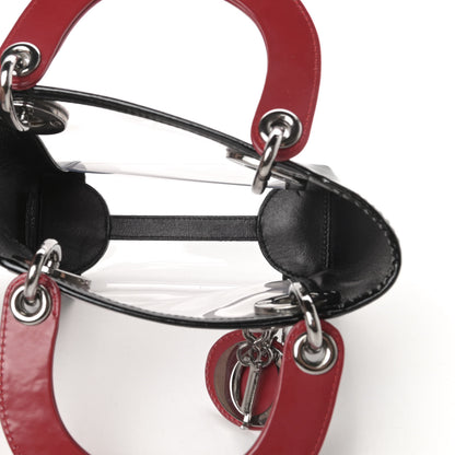 Christian Dior Patent PVC Mini Lady Dior Black Red 5 of 11