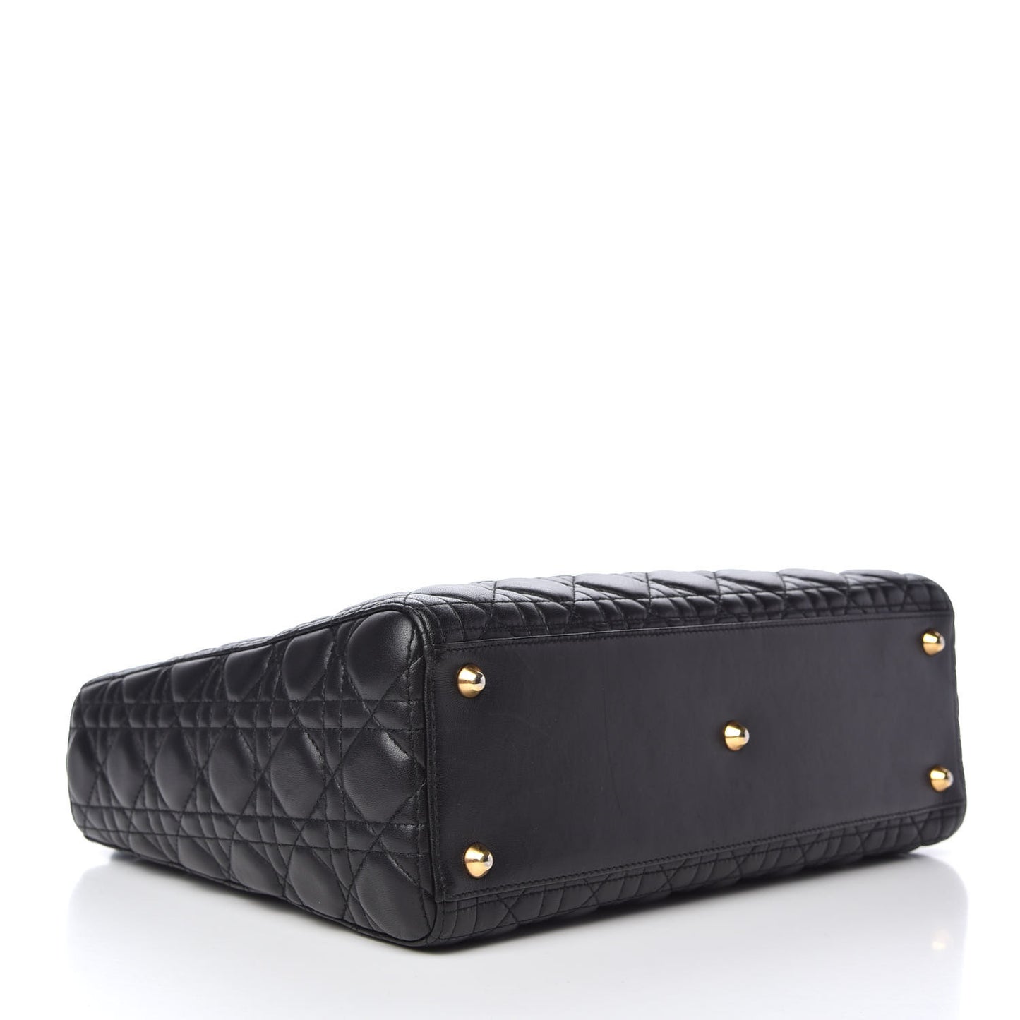 Lambskin Cannage Large Lady Dior Black