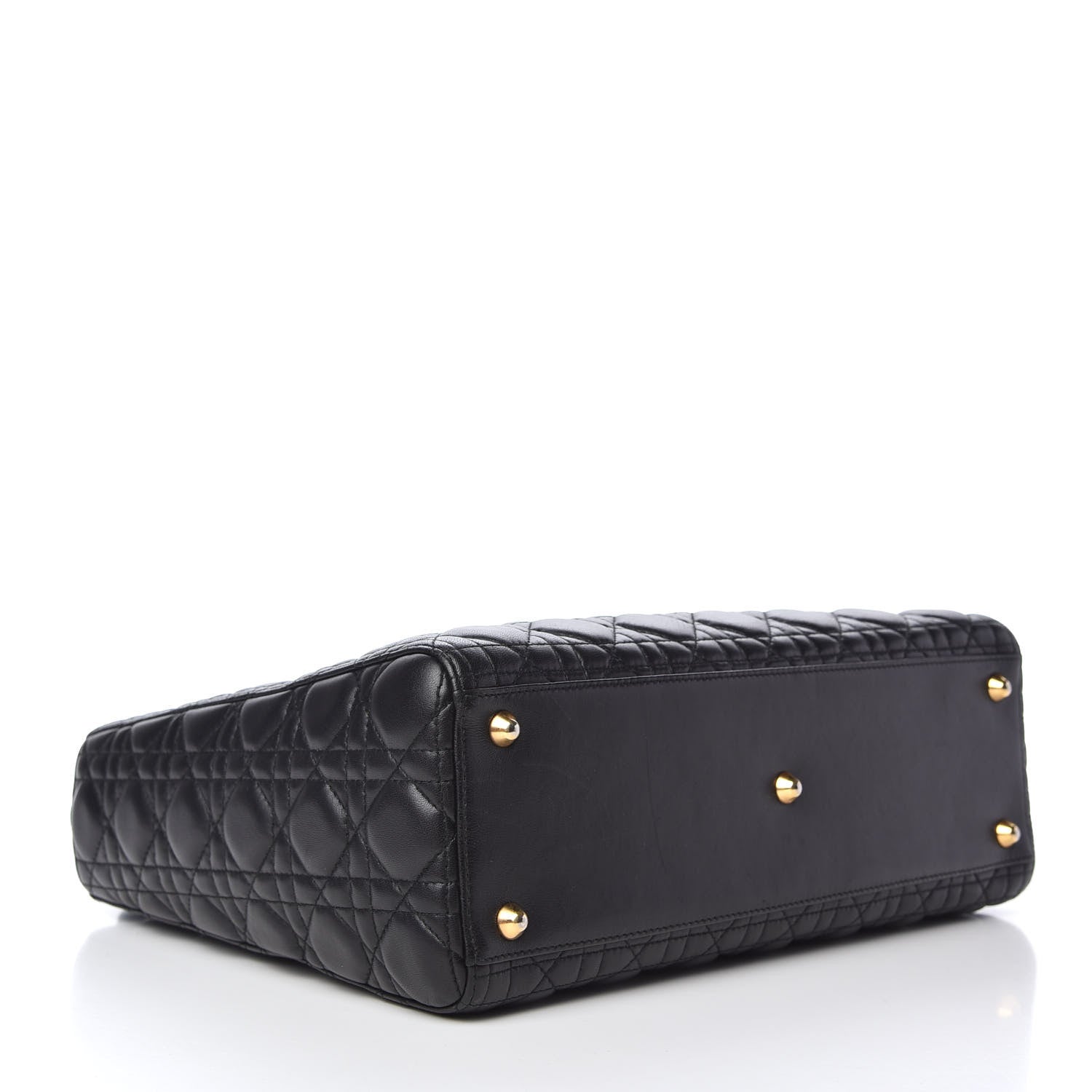 Christian Dior Lambskin Cannage Large Lady Dior Black 4 of 9