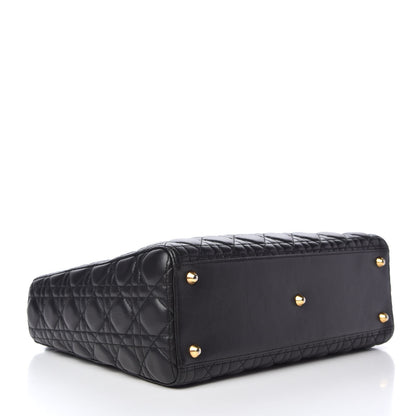 Christian Dior Lambskin Cannage Large Lady Dior Black 4 of 9
