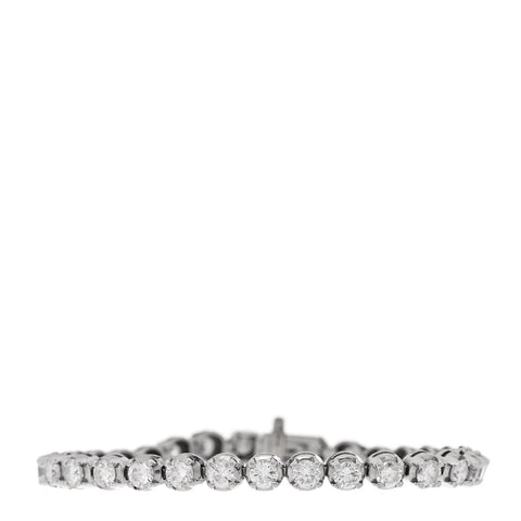 14K White Gold Diamond 6.40ctw Tennis Bracelet