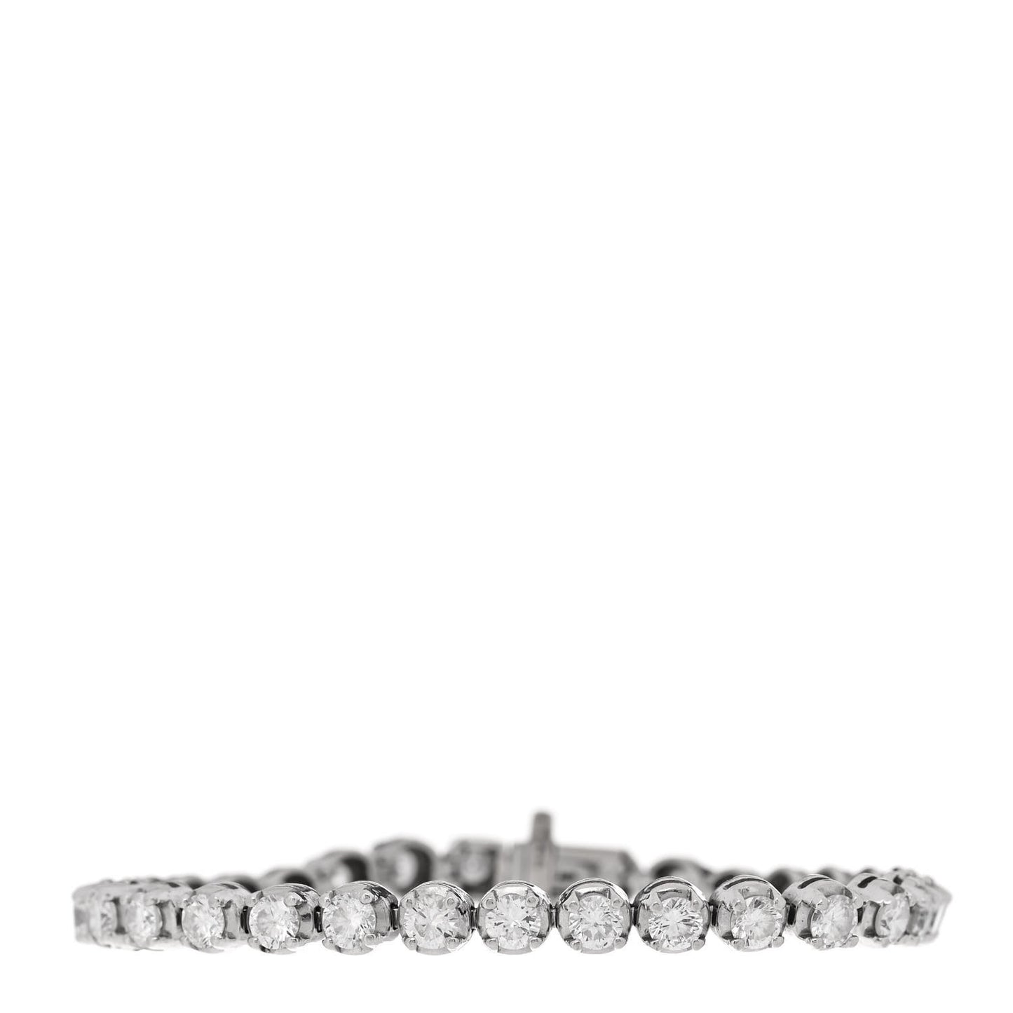 14K White Gold Diamond 6.40ctw Tennis Bracelet