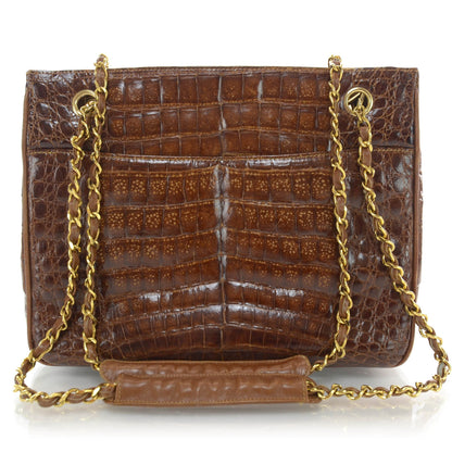 Chanel Alligator Tote Brown 3 of 8