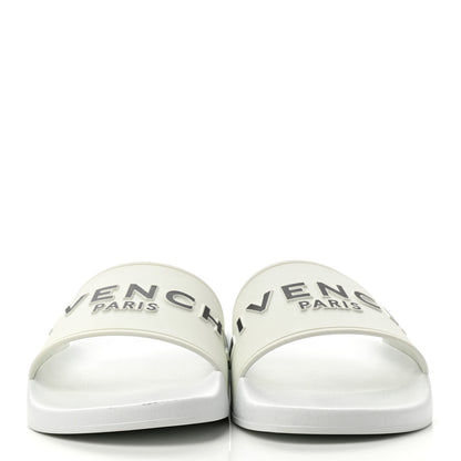 Givenchy Rubber Logo Pool Slide Sandals 9 White 4 of 14