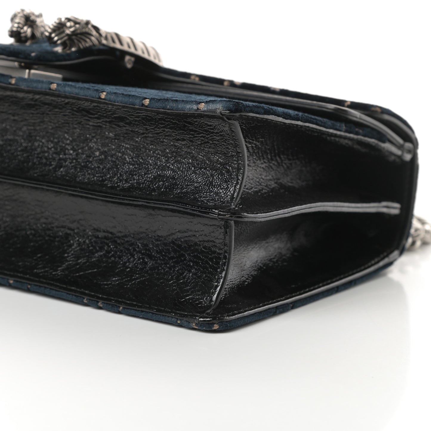 Velvet Skipper GG Monogram Small Dionysus Shoulder Bag Blue Beige Black