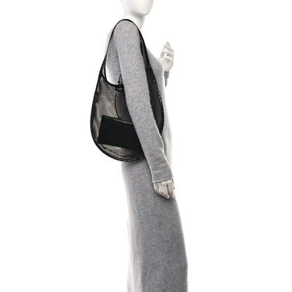 Alaia Fishnet Patent Calfskin Medium One Piece Bag Black 2 of 10