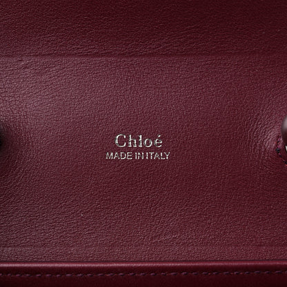 Chloe Calfskin Embossed Small Aby Lock Brown Purple 6 of 10