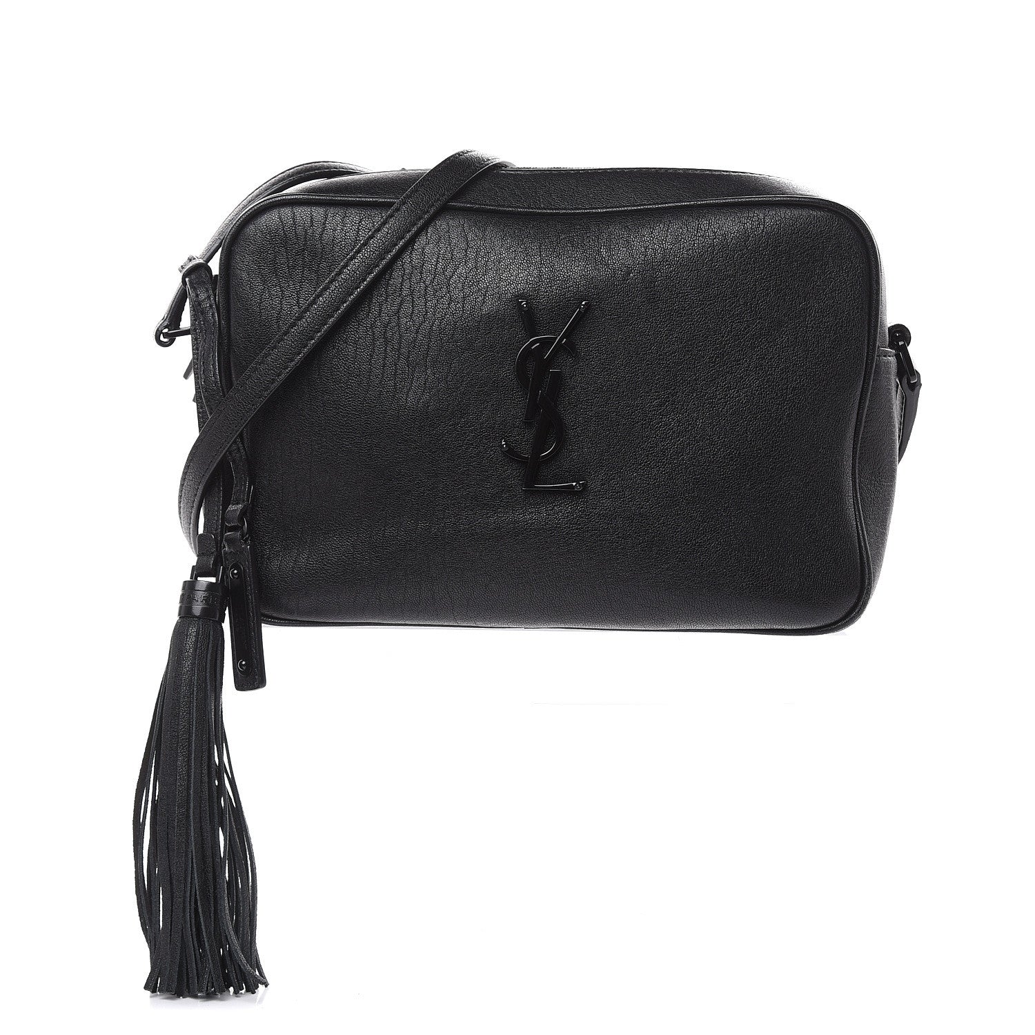Saint Laurent Lambskin Monogram Small Lou Camera Bag Black 1 of 12