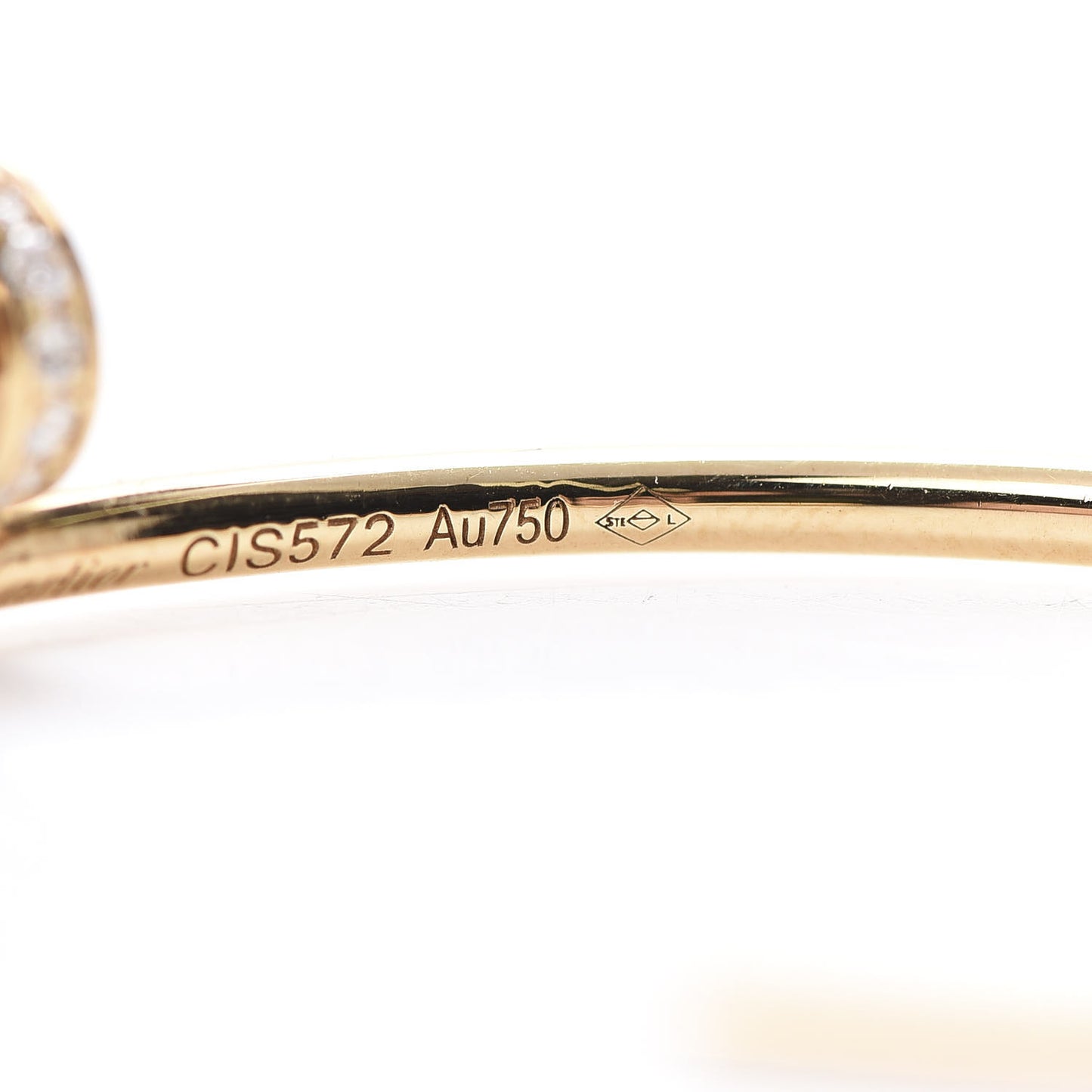 18K Pink Gold Diamond Juste Un Clou Hoop Earrings