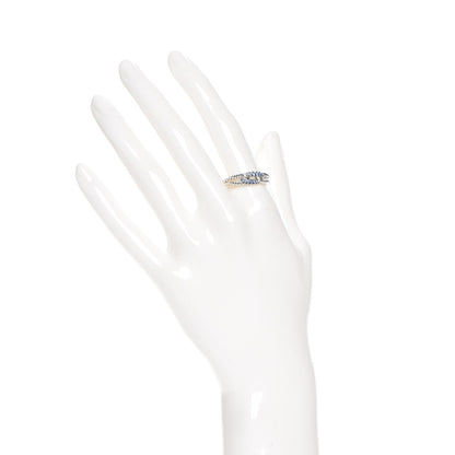 David Yurman Sterling Silver Blue Sapphire Petite Pave Loop Ring 58 8.5 2 of 5