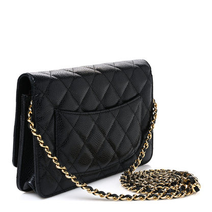 Chanel Caviar Quilted Wallet On Chain WOC Black 2 of 10