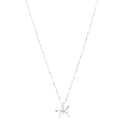 Tiffany Sterling Silver 15mm Elsa Peretti Starfish Pendant Necklace 1 of 5