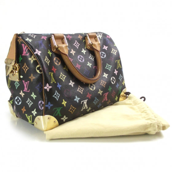 Louis Vuitton Monogram Multicolor Speedy 30 Black 3 of 12