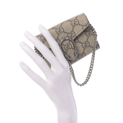 Gucci GG Supreme Monogram Dionysus Coin Purse Taupe 2 of 9