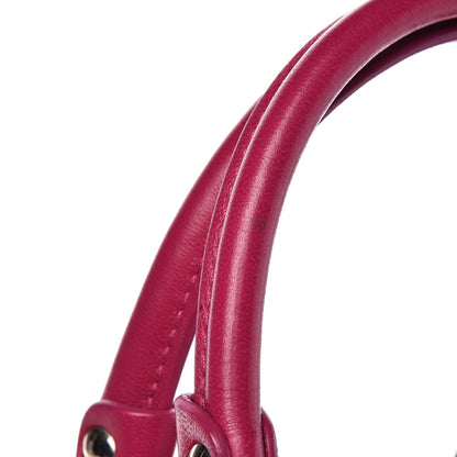 Versace Patent Barocco Quilted Vanitas Bowling Bag Fuchsia 12 of 12