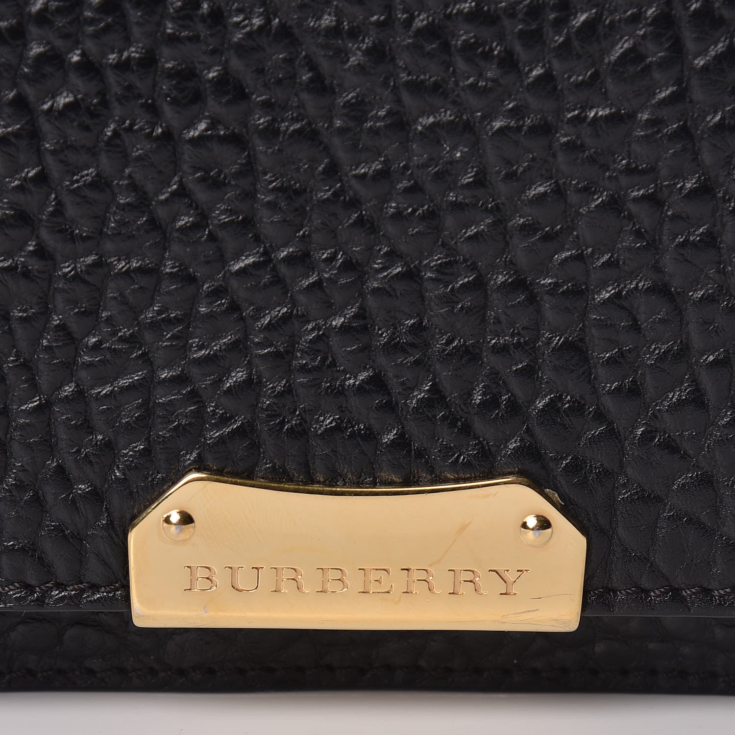 Burberry Signature Grain Small Madison Chain Clutch Black 7 of 9