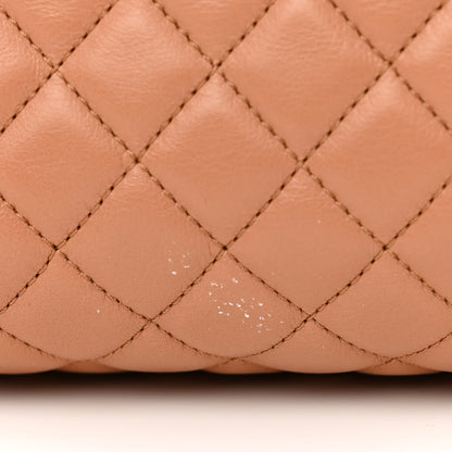 Chanel Calfskin Quilted Boy Shopping Tote Camel 15 of 16