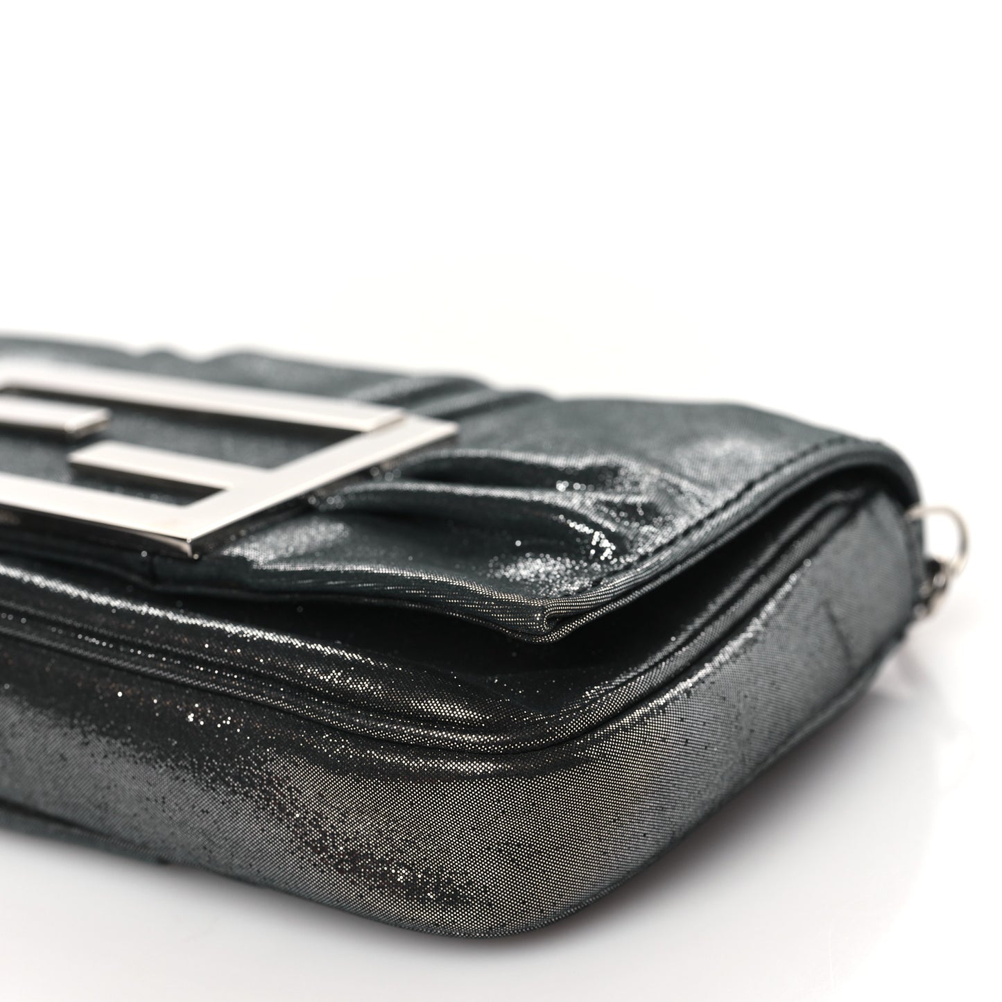 Metallic Calfskin Mia Pochette Silver