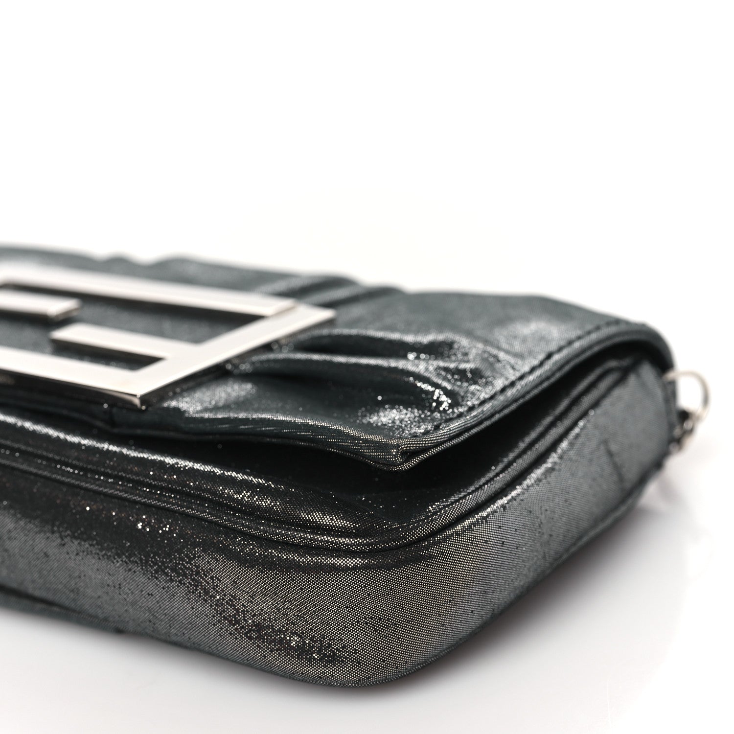 Fendi Metallic Calfskin Mia Pochette Silver 10 of 11