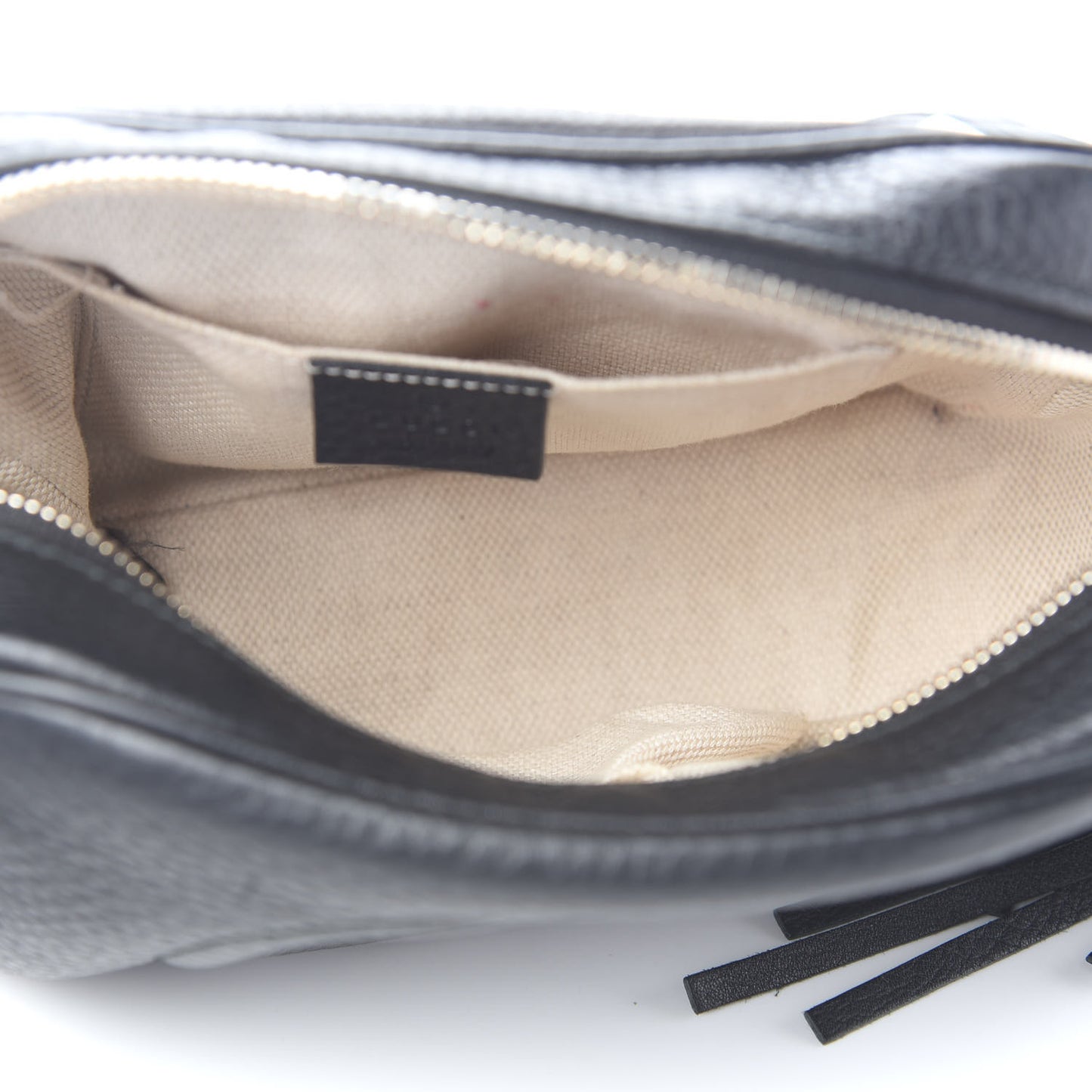 Pebbled Calfskin Small Soho Disco Bag Black