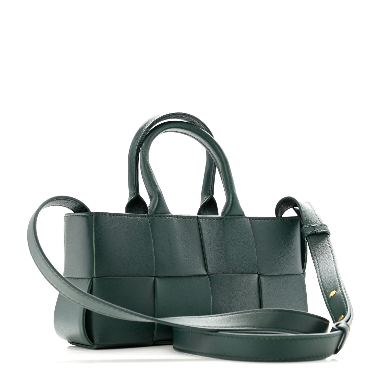 Bottega Veneta Nappa Maxi Intreccio Mini Arco East West Tote Emerald Green 3 of 12