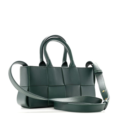 Bottega Veneta Nappa Maxi Intreccio Mini Arco East West Tote Emerald Green 3 of 12