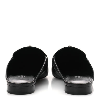 Hermes Glazed Calfskin Oz Mules 41 Black 6 of 10