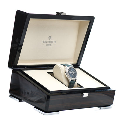 Patek Philippe 18K White Gold Alligator Diamond Bezel 38mm Annual Calendar Automatic Watch Blue 4947G-001 6 of 6