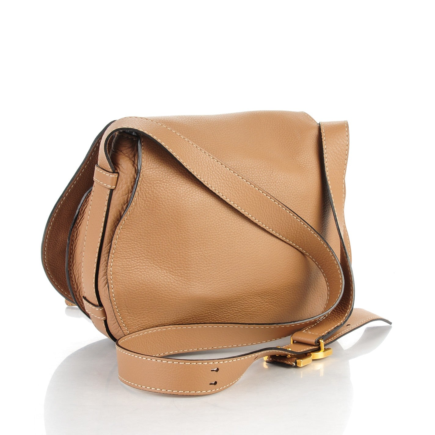 Chloe Calfskin Medium Marcie Round Crossbody Bag Nut 3 of 9