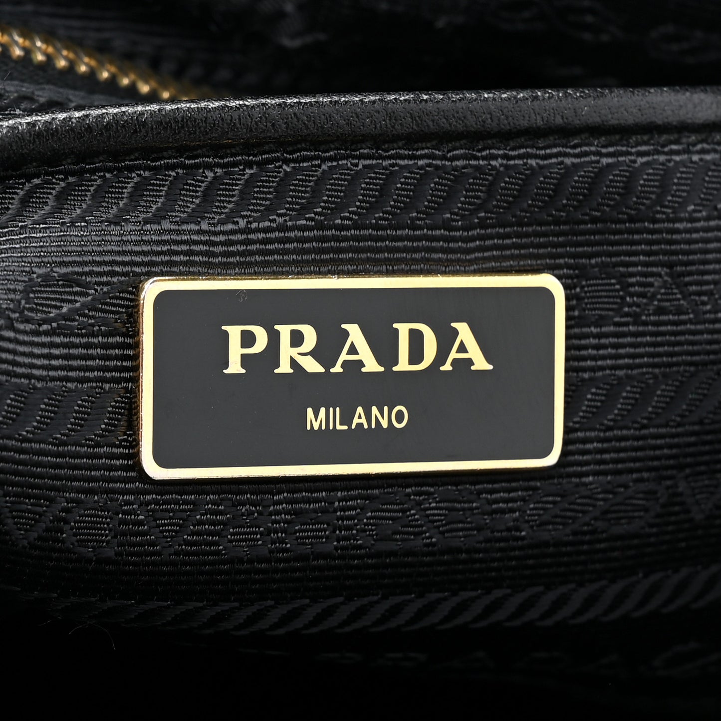 Tessuto Nylon Saffiano Shopping Tote Black