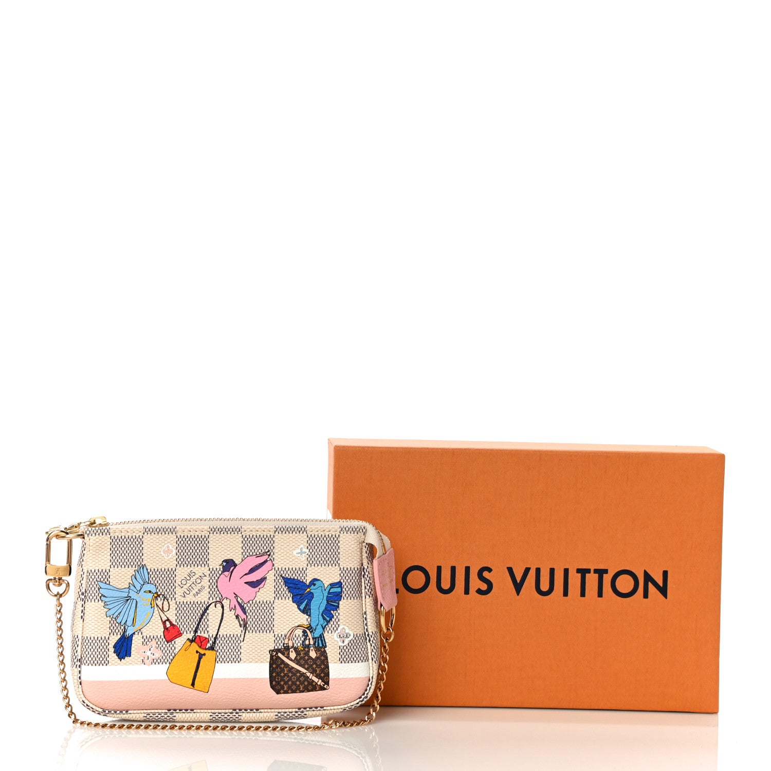 Louis Vuitton Damier Azur 2018 Christmas Animation Mini Pochette Accessories 11 of 11