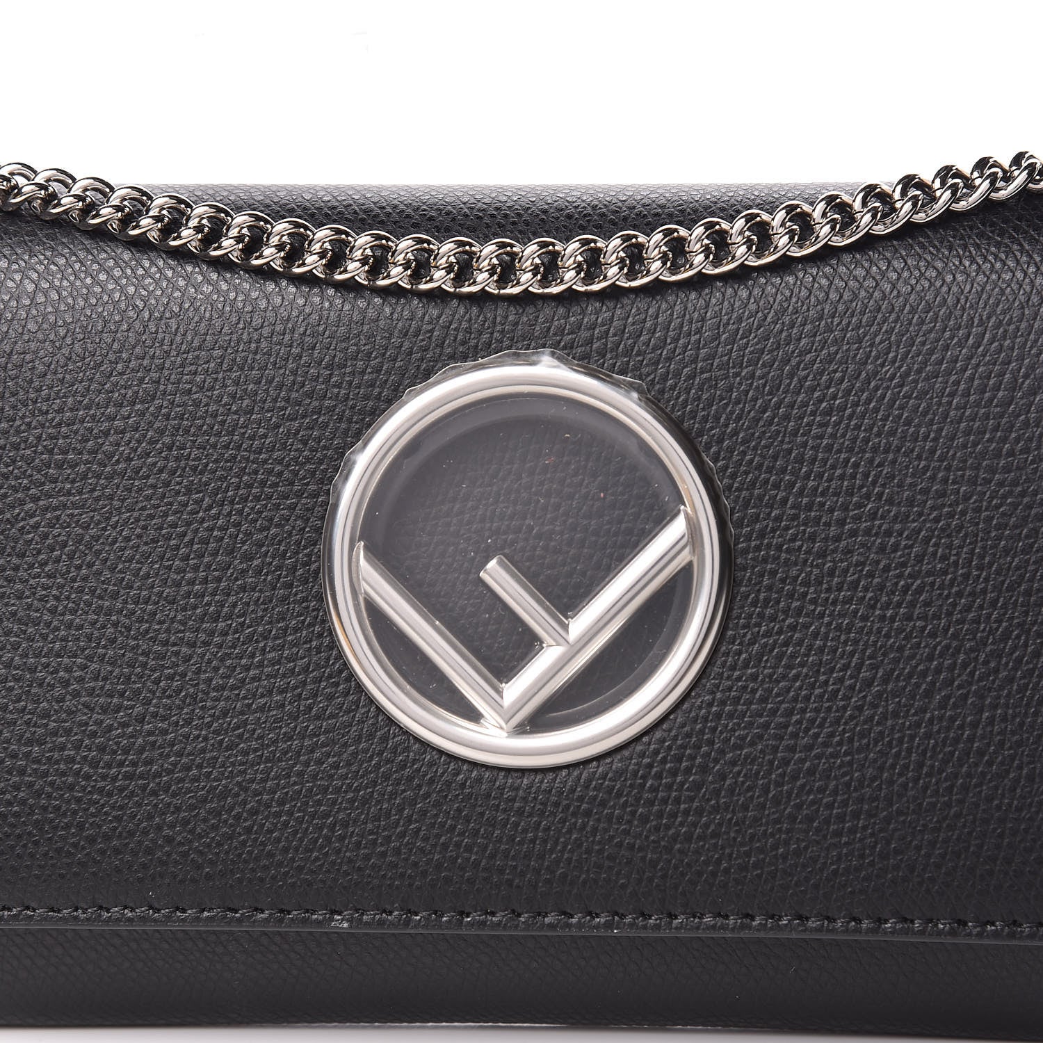 Fendi Vitello Cruise F is Fendi Wallet on Chain Black 10 of 11