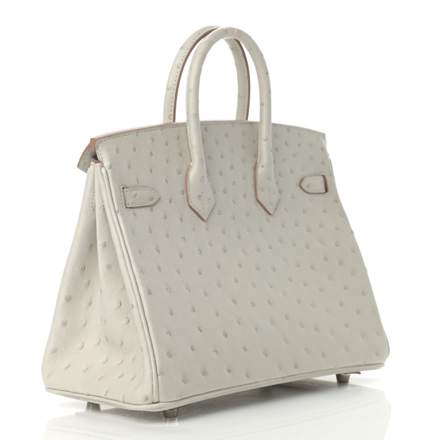 Hermes Ostrich Birkin 25 Gris Perle 3 of 10