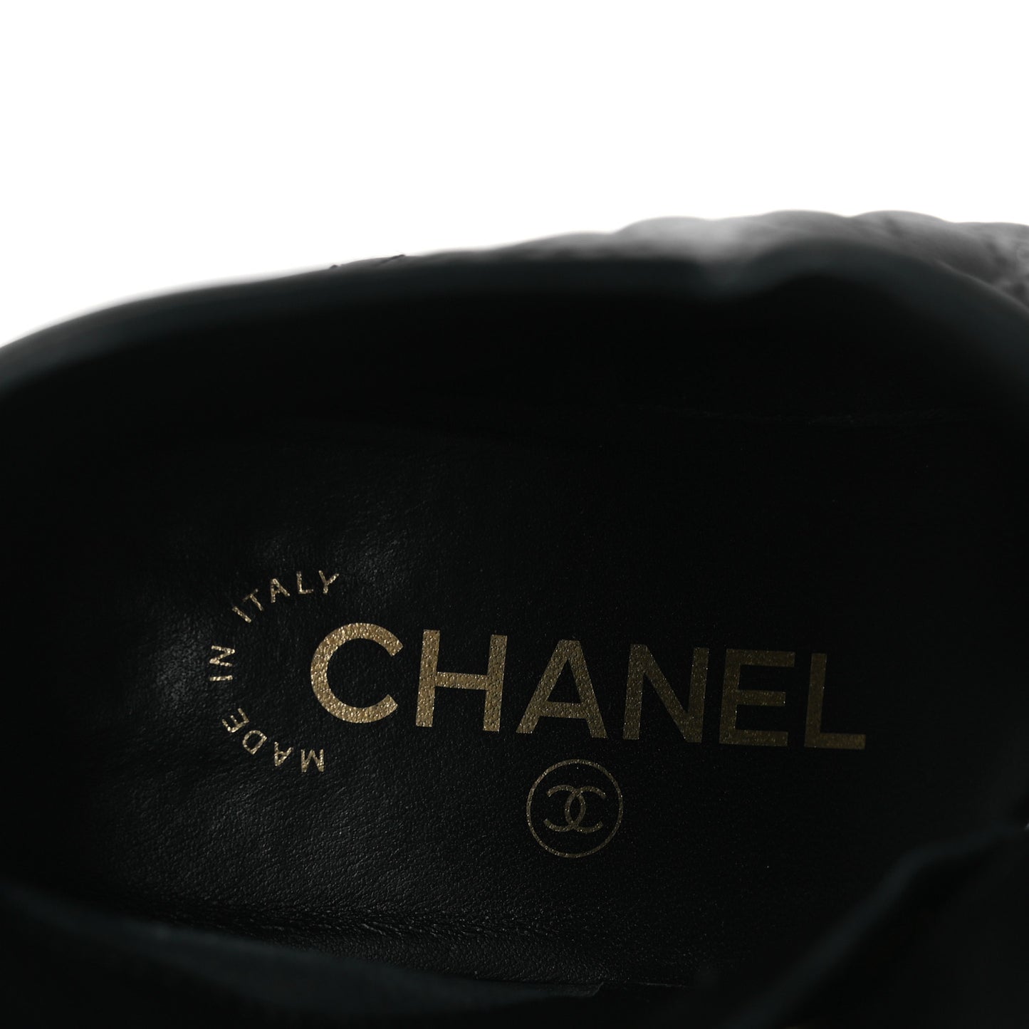 Lambskin Quilted Cap Toe Short Boots 36.5 Black