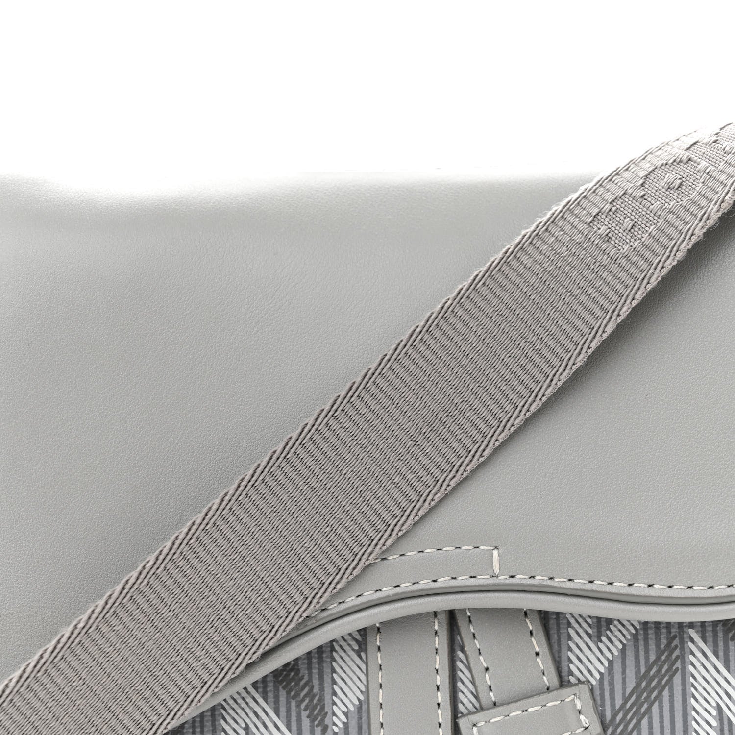Christian Dior CHRISTIAN DIOR Coated Canvas CD Diamond Mens Mini Saddle Bag Grey 8 of 14