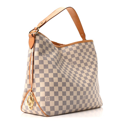 Louis Vuitton Damier Azur Delightful MM Rose Ballerine 3 of 11