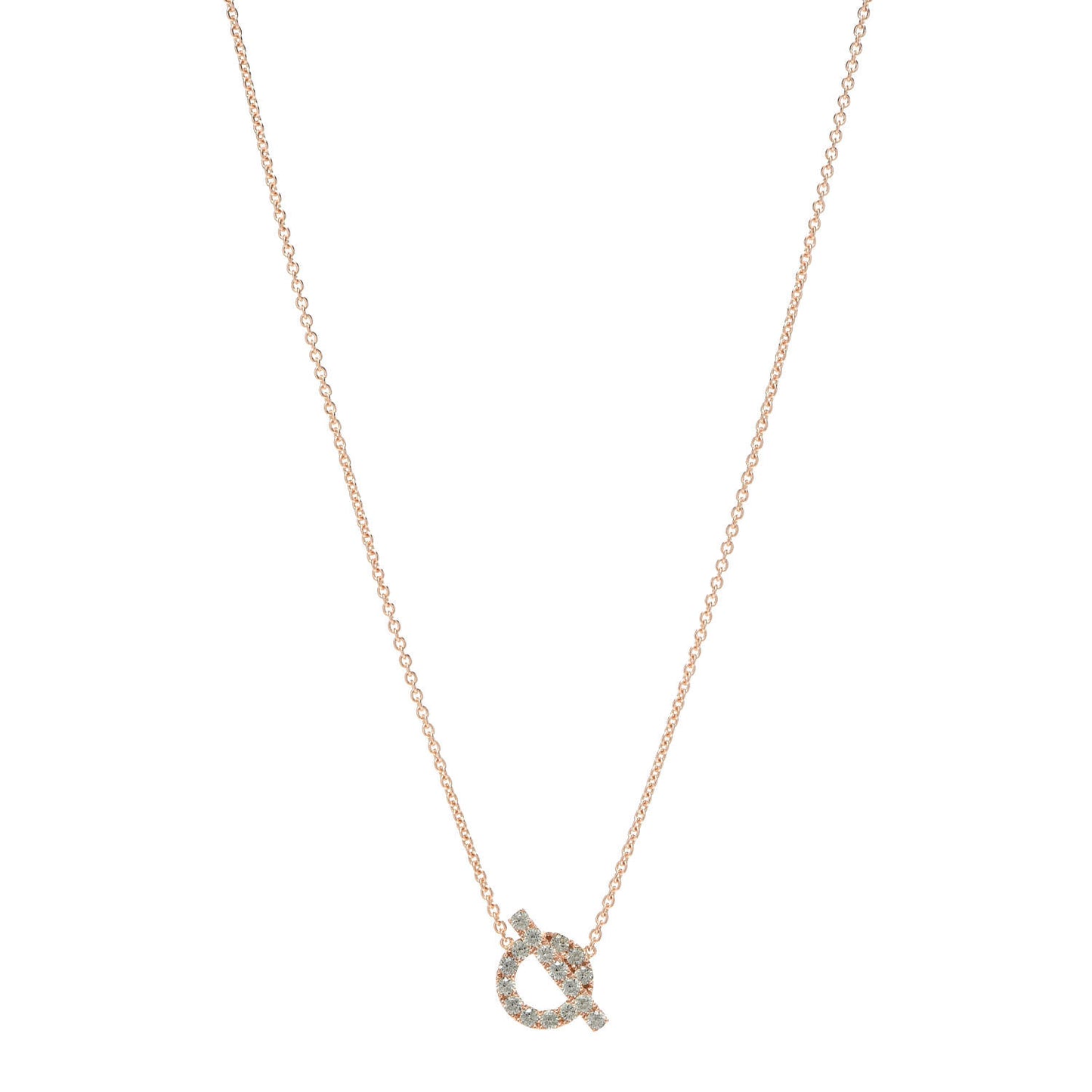 18K Rose Gold Green Sapphire Finesse Pendant Necklace