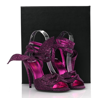 Saint Laurent Bright Hasar Kiki 100 Ankle Strap Sandals 36.5 Fucxia 13 of 13