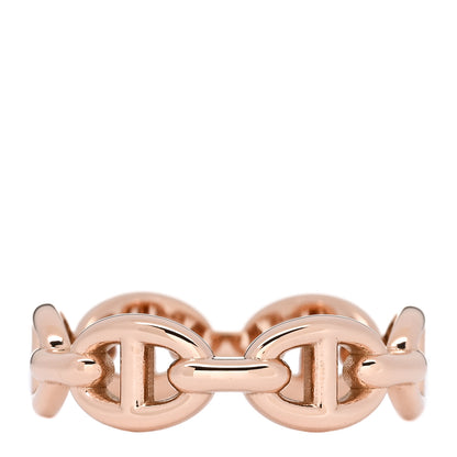Hermes 18K Rose Gold PM Chaine D'Ancre Enchainee Ring 52 6 3 of 8