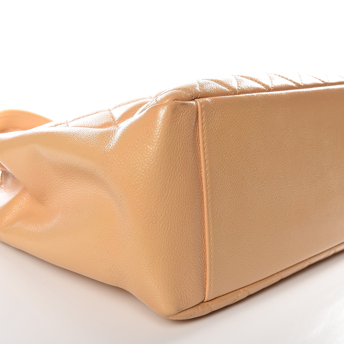 Caviar Quilted Grand Shopping Tote GST Beige
