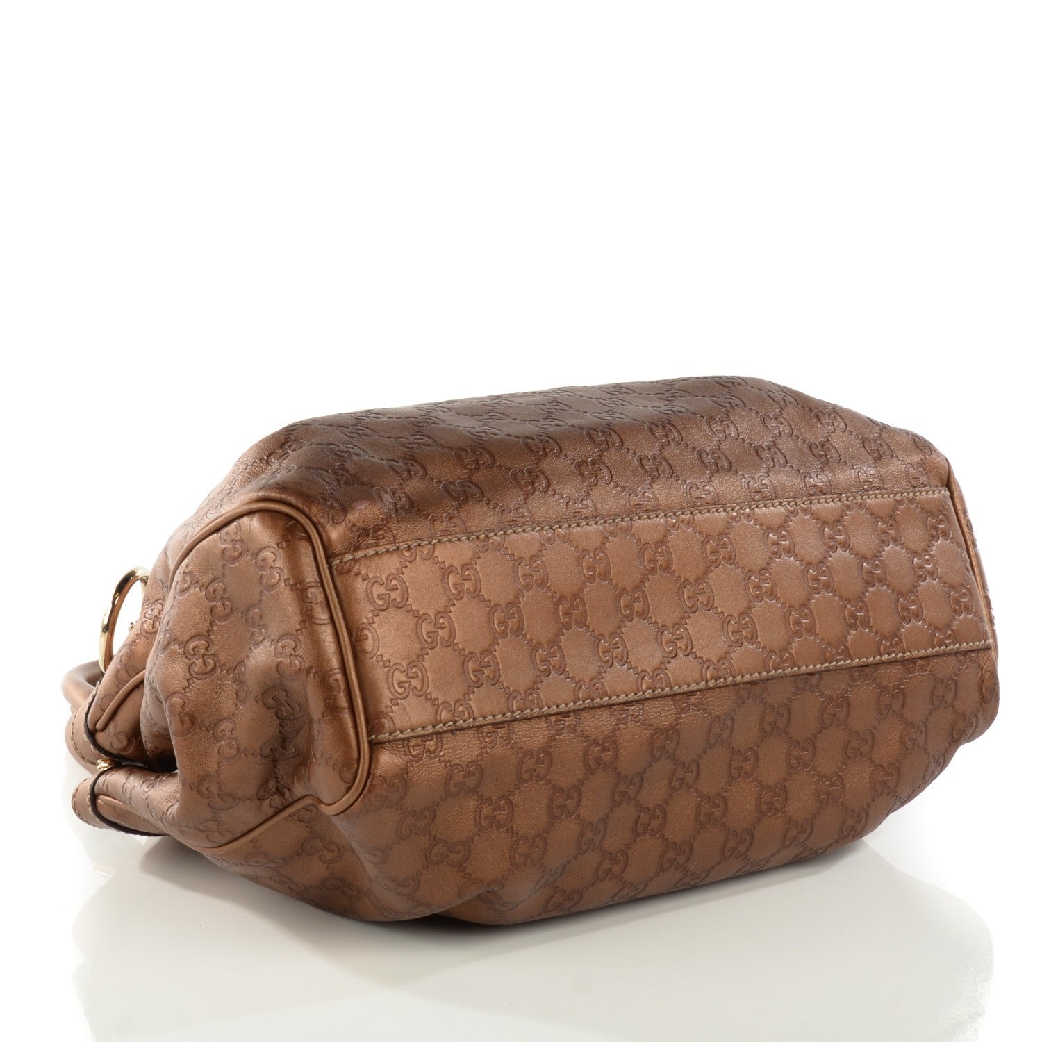 Gucci Metallic Guccissima Medium Sukey Tote Bronze 4 of 7