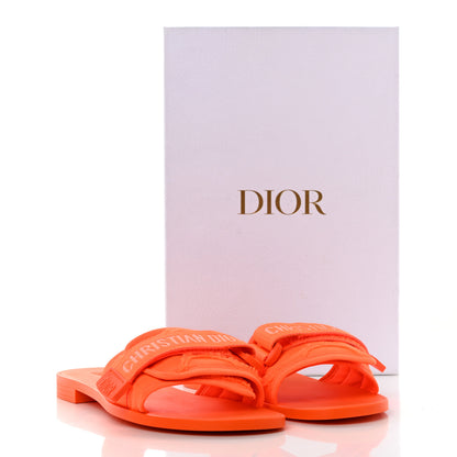 Christian Dior Technical Stretch Fabric Camouflage Dio(r)evolution Slide Sandals 38 Orange Fluo 10 of 10