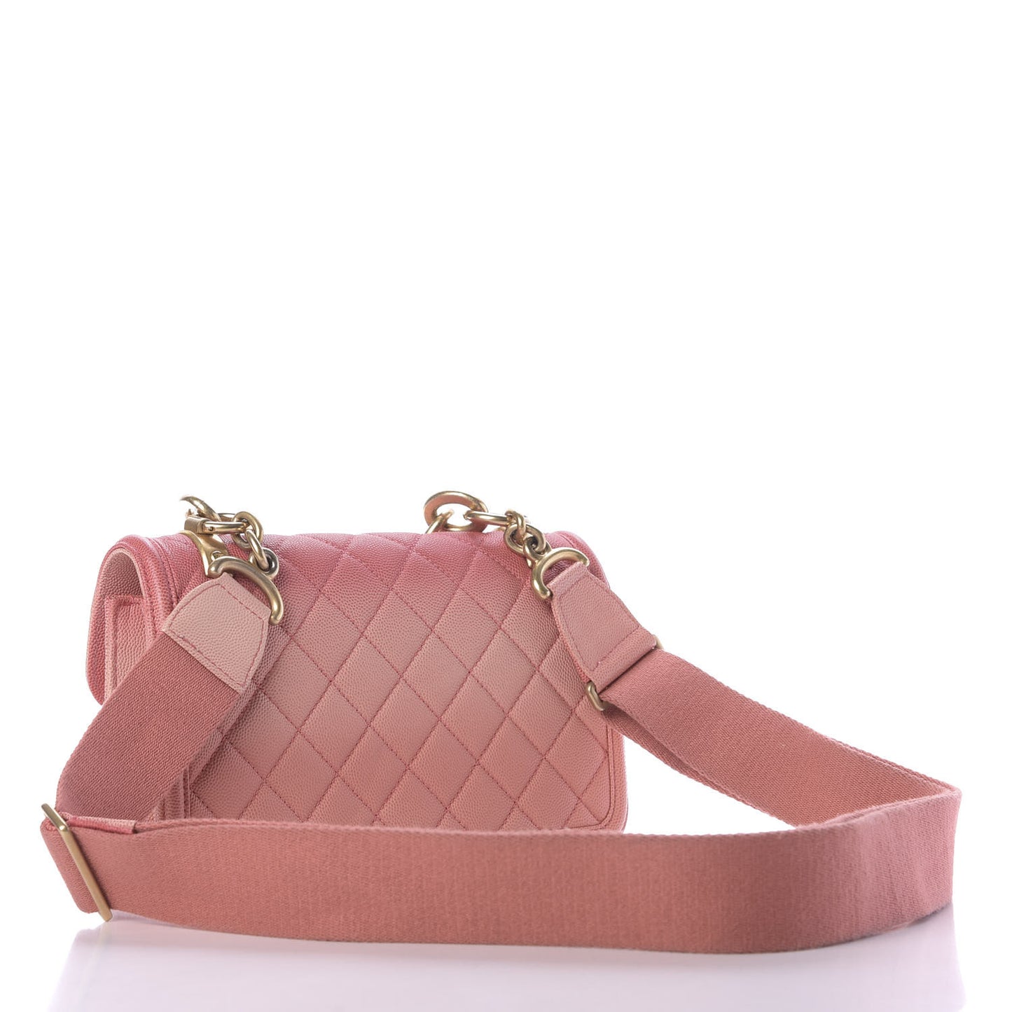 Caviar Quilted Small Sunset On The Sea Flap Coral
