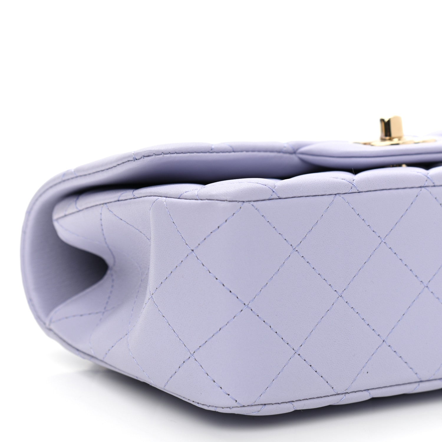 Chanel Lambskin Quilted Mini Top Handle Rectangular Flap Light Purple 8 of 9